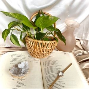 Vintage Whicker Wall Hanging & Pathos Cutting